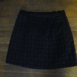 xhilaration black skirt with two zips sz  M